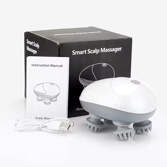 Scalp Massager for Hair Growth, 360 Degree Rotation, Detachable Heads, Kneading Massage Therapy