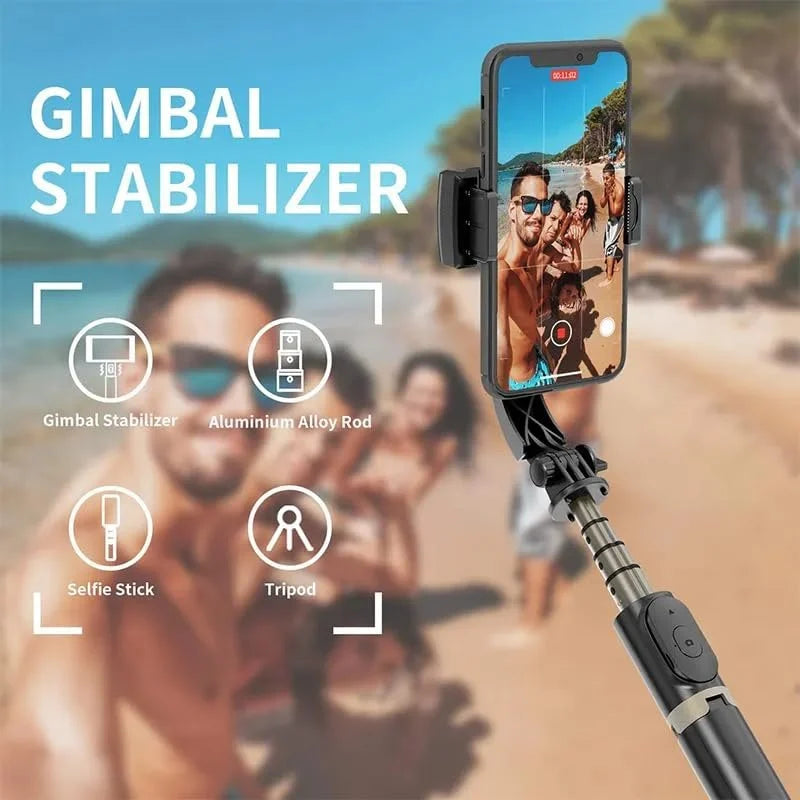 Gimbal Stabilizer 3-in-1 Extendable Selfie Stick Tripod