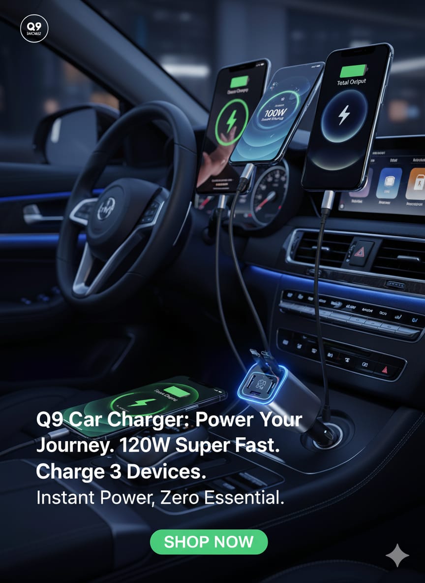 120W Retractable Car Charger